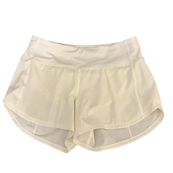 Lululemon Light Pastel Yellow Speed Up High-Rise Lined Short 3.5" Inseam Size 6 - Picture 4 of 12